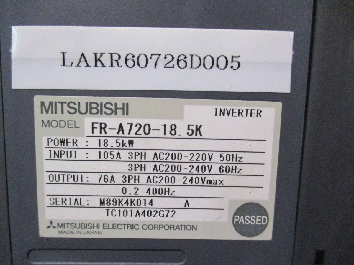 MITSUBISHI FR-A720-18.5K Inverter 18.5KW [f1146994862]