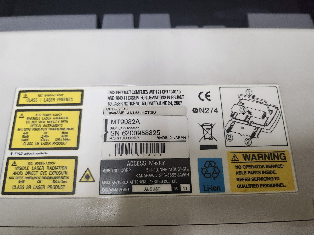 Anritsu MT9082A OTDR Optical Time Domain Reflectometer Access Master [s1151759683]