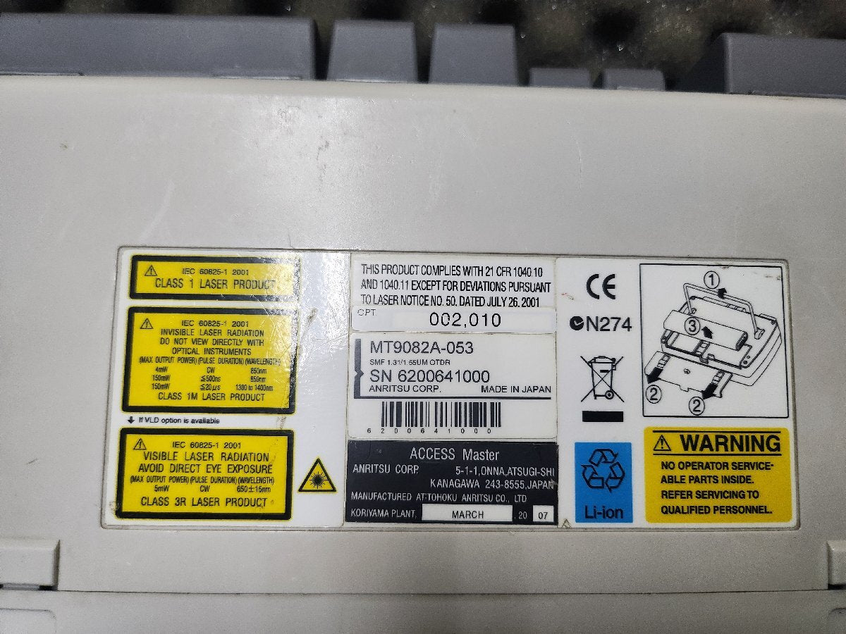 Anritsu MT9082A OTDR Optical Time Domain Reflectometer [l1151766418]