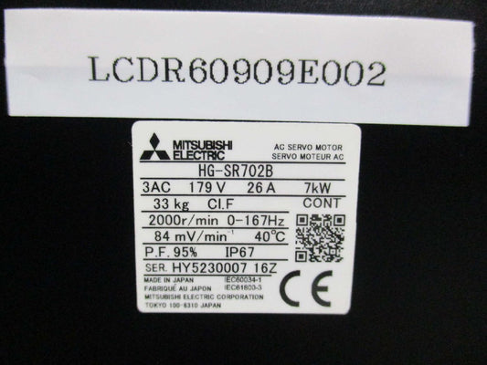 Mitsubishi HG-SR702B AC Servo Motor [g1153574973]