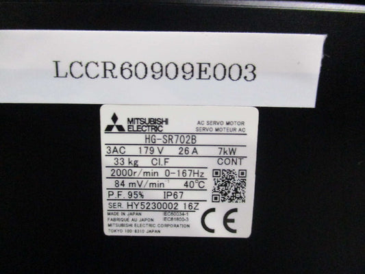 Mitsubishi HG-SR702B AC Servo Motor [s1153570209]