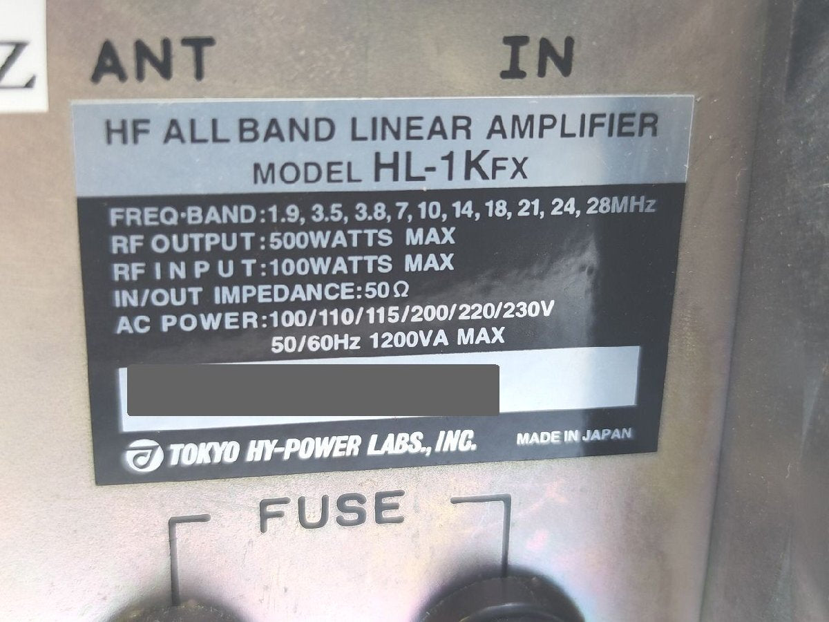 Tokyo High Power HL-1KFX Power Amplifier [r1155549110]