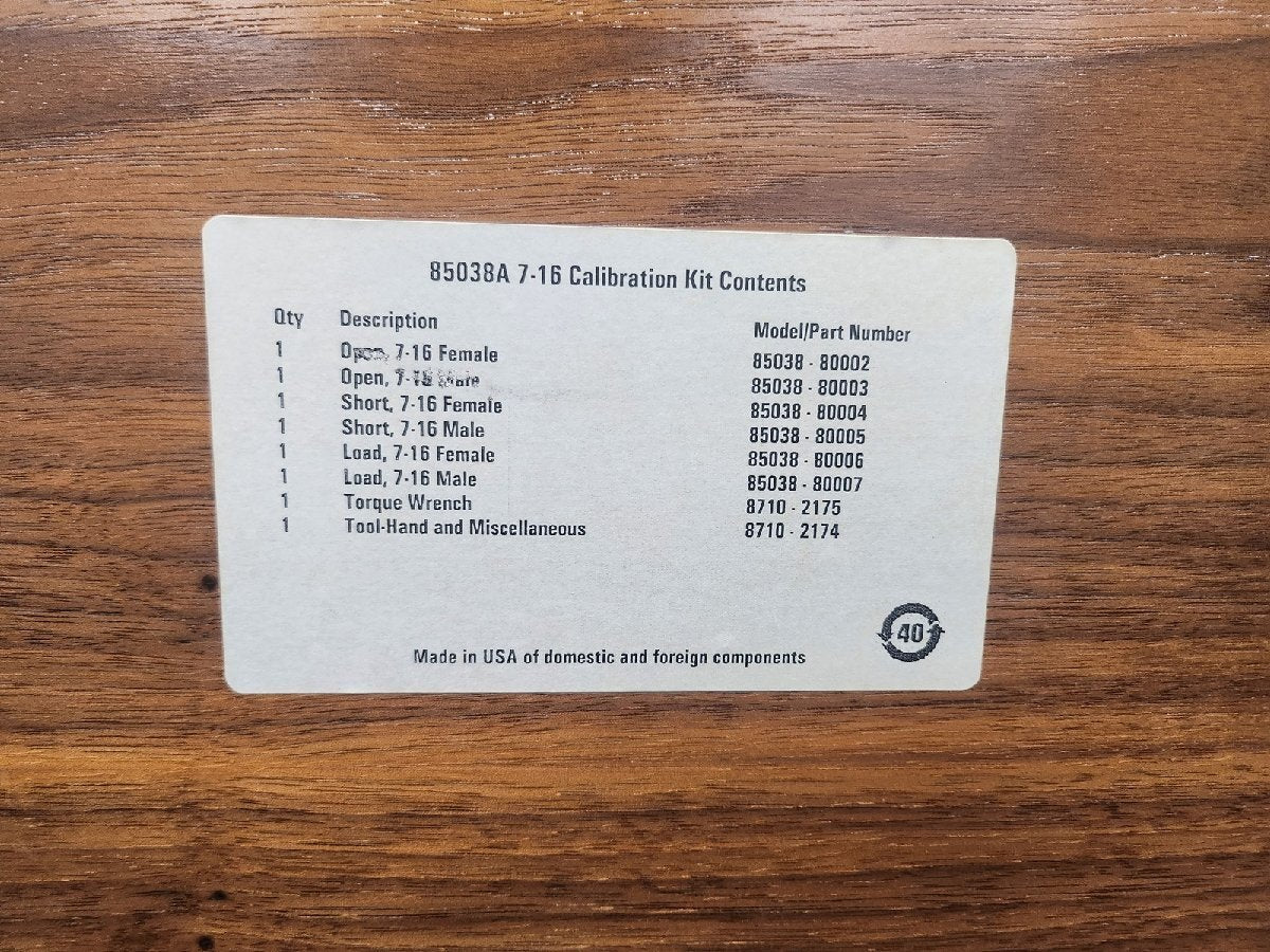 Keysight 85038A 7-16 Calibration Kit [l1157836457]