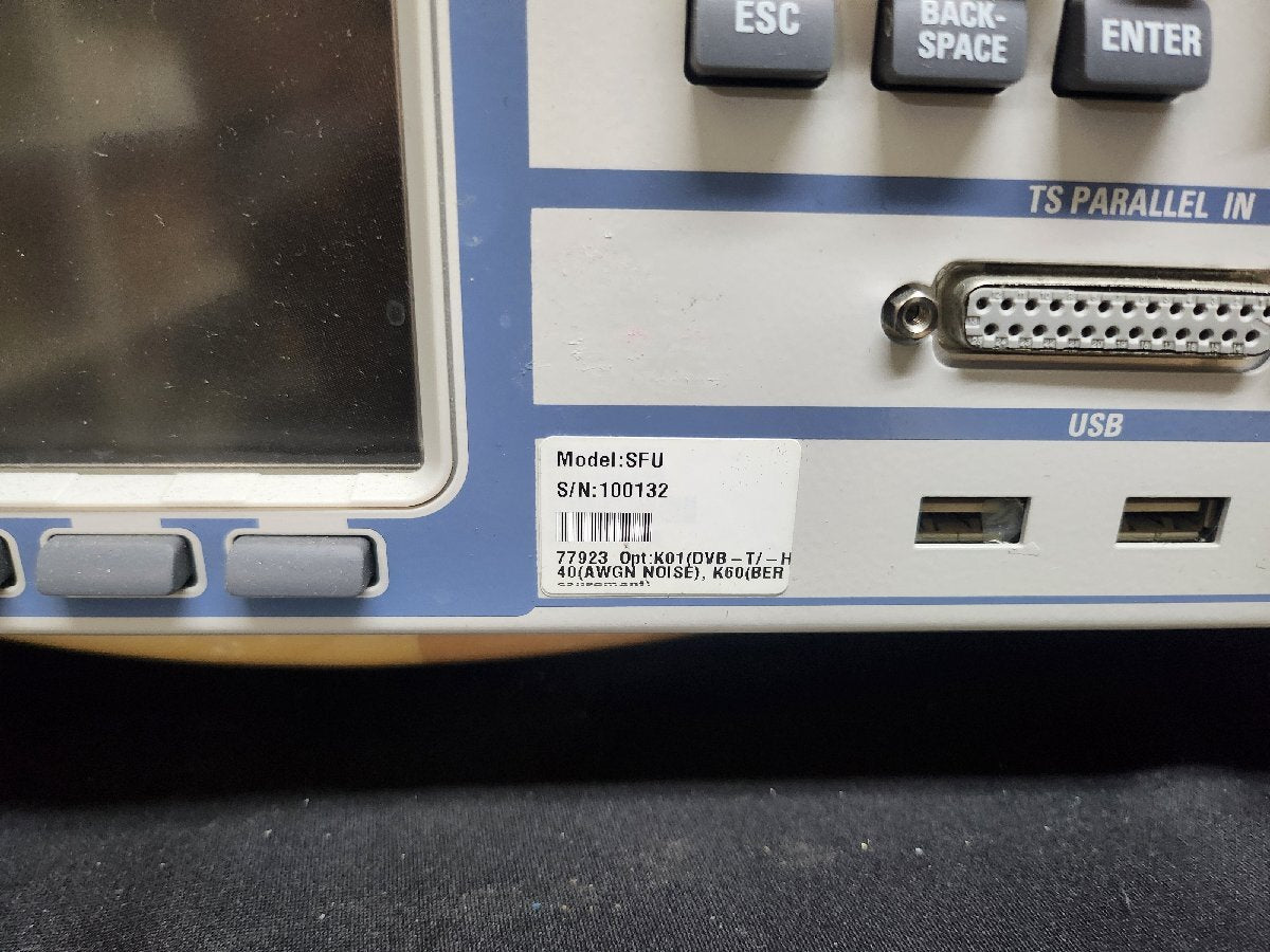 R&S SFU Broadcast Test System Opt. K01 K40 K60 [k1157831645]