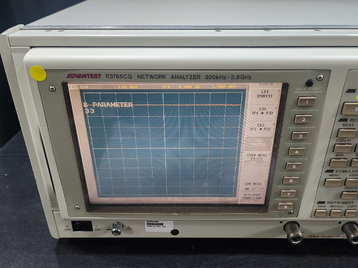 Advantest R3765CG Network Analyzer 300kHz-3.8GHz (for parts or not working) [f1159106901]