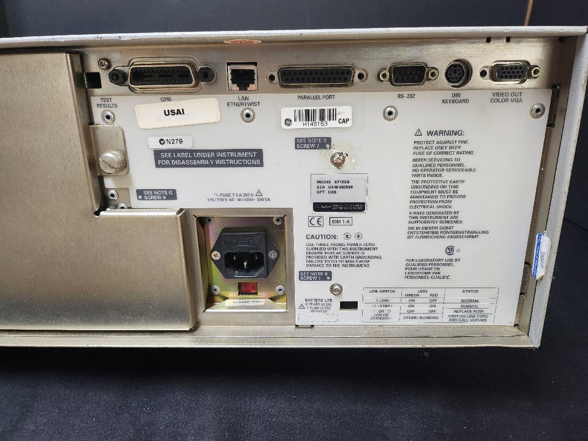 Agilent 8712ES RF Network Analyzer 300kHz-1300MHz (for parts or not working) [c1159766074]