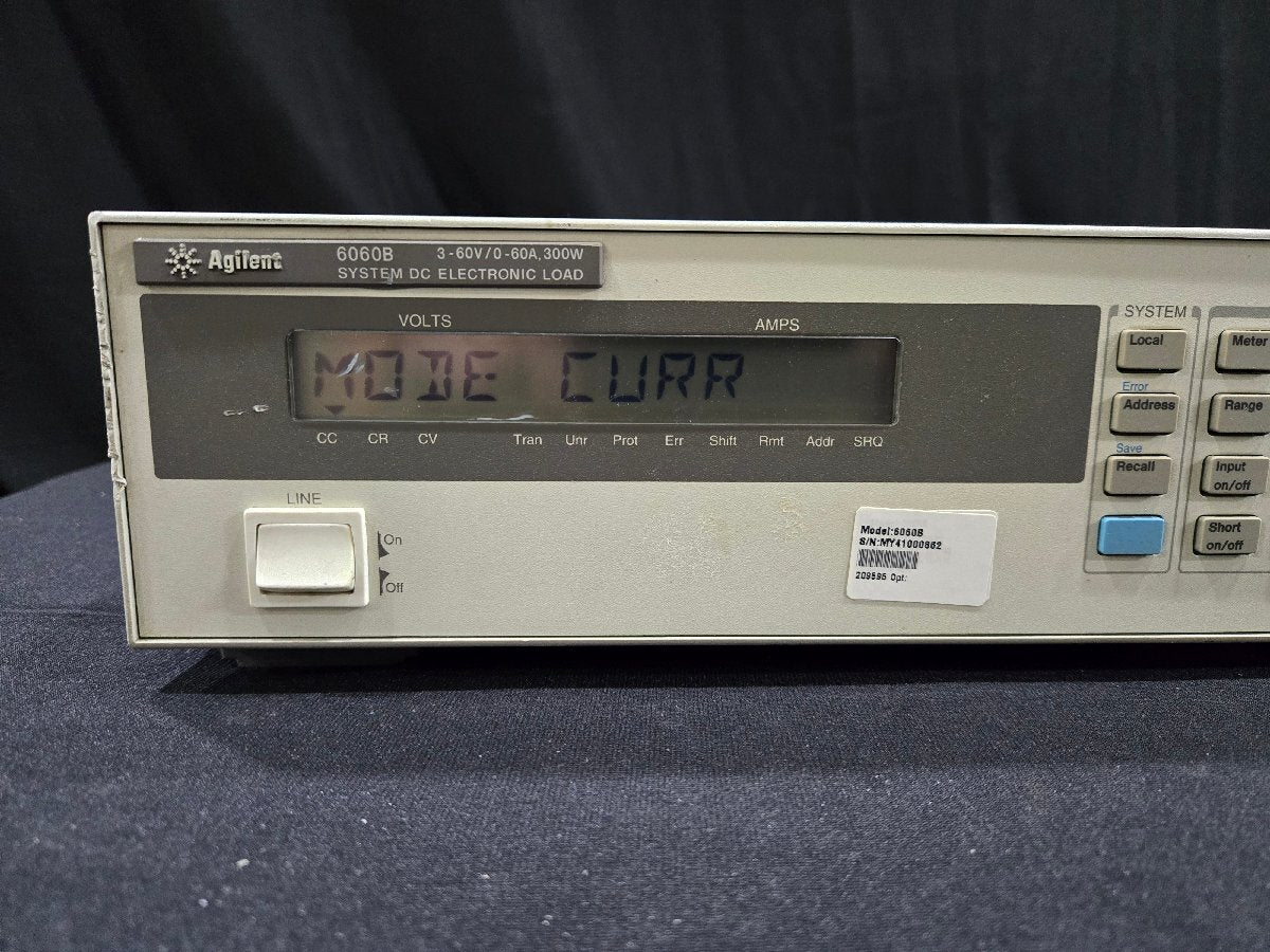 Agilent 6060B DC Electronic Load 3-60V 0-60A 300W (for parts or not working) [u1159904314]