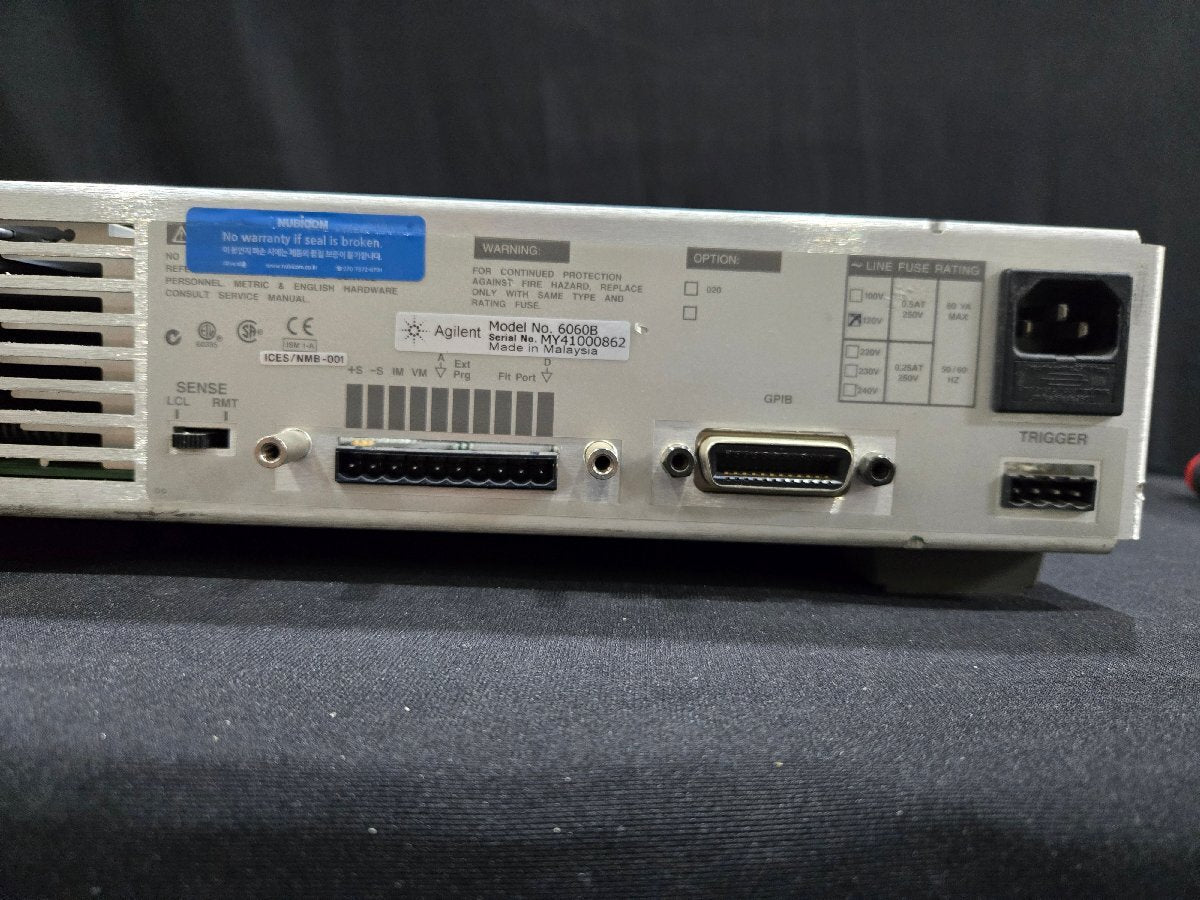 Agilent 6060B DC Electronic Load 3-60V 0-60A 300W (for parts or not working) [u1159904314]