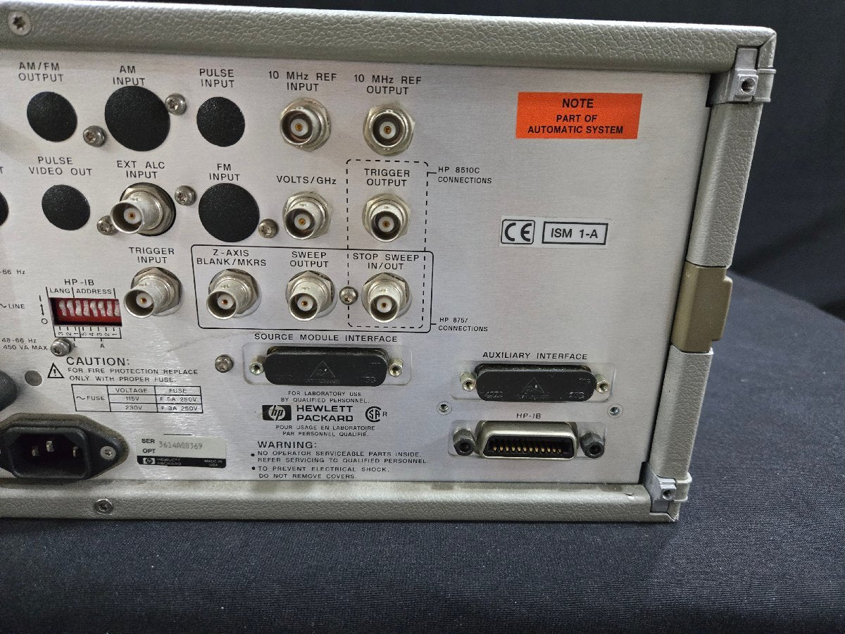 HP 83651B Synthesized Sweeper 10MHz-50GHz (for parts or not working) [g1159904208]
