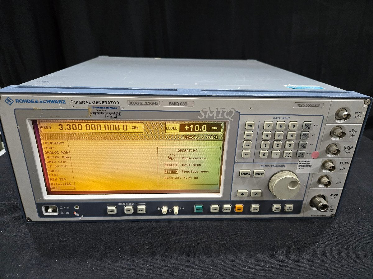 R&S SMIQ03B Signal Generator 300kHz-3.3GHz (for parts or not working) [o1159905414]