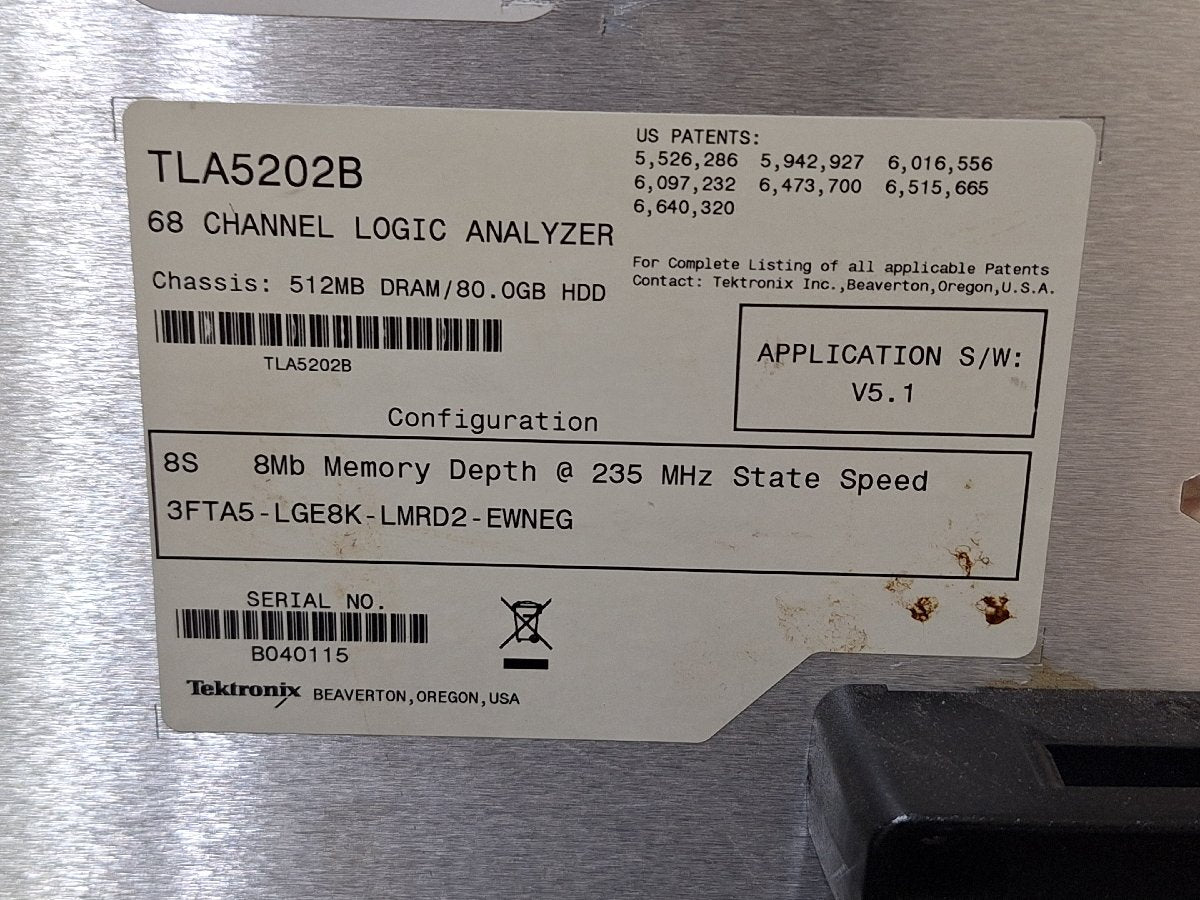 Tektronix TLA5202B Logic Analyzer 68ch 2GHz [m1160182853]
