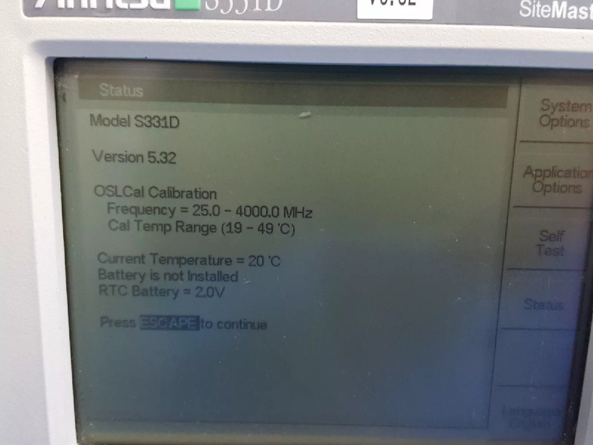 Anritsu S331D Site Master 25MHz~4GHz Site Master [g1160713913]