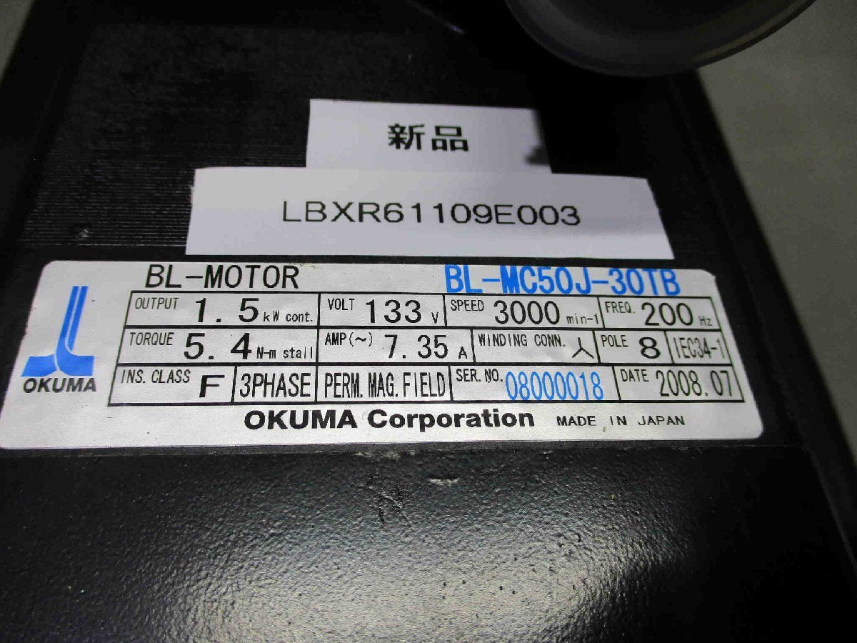 OKUMA BL-MC50J-30TB BL-MOTOR /ER-JG-7200D [l1161916455]