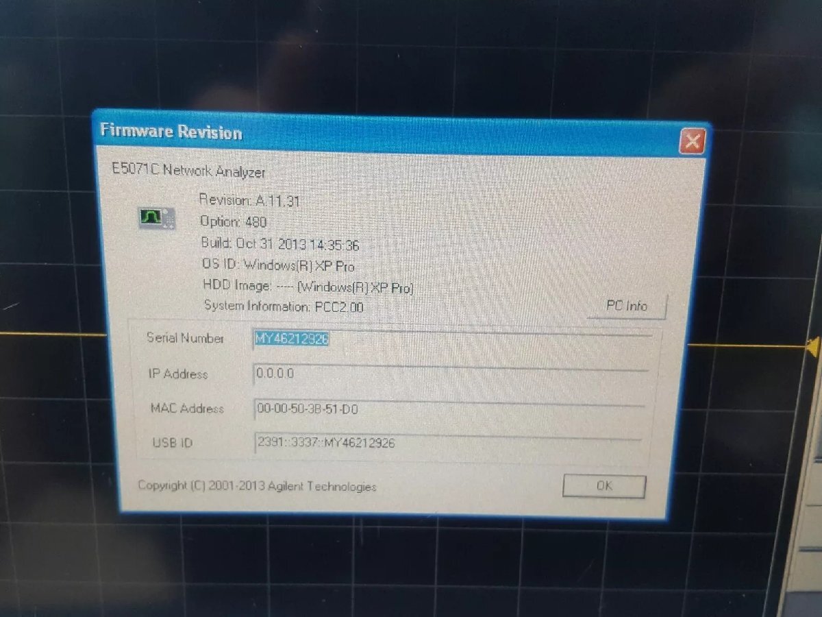 Agilent E5071C Network Analyzer 9kHz-8.5GHz Opt 480 Win XP [j1162880267]