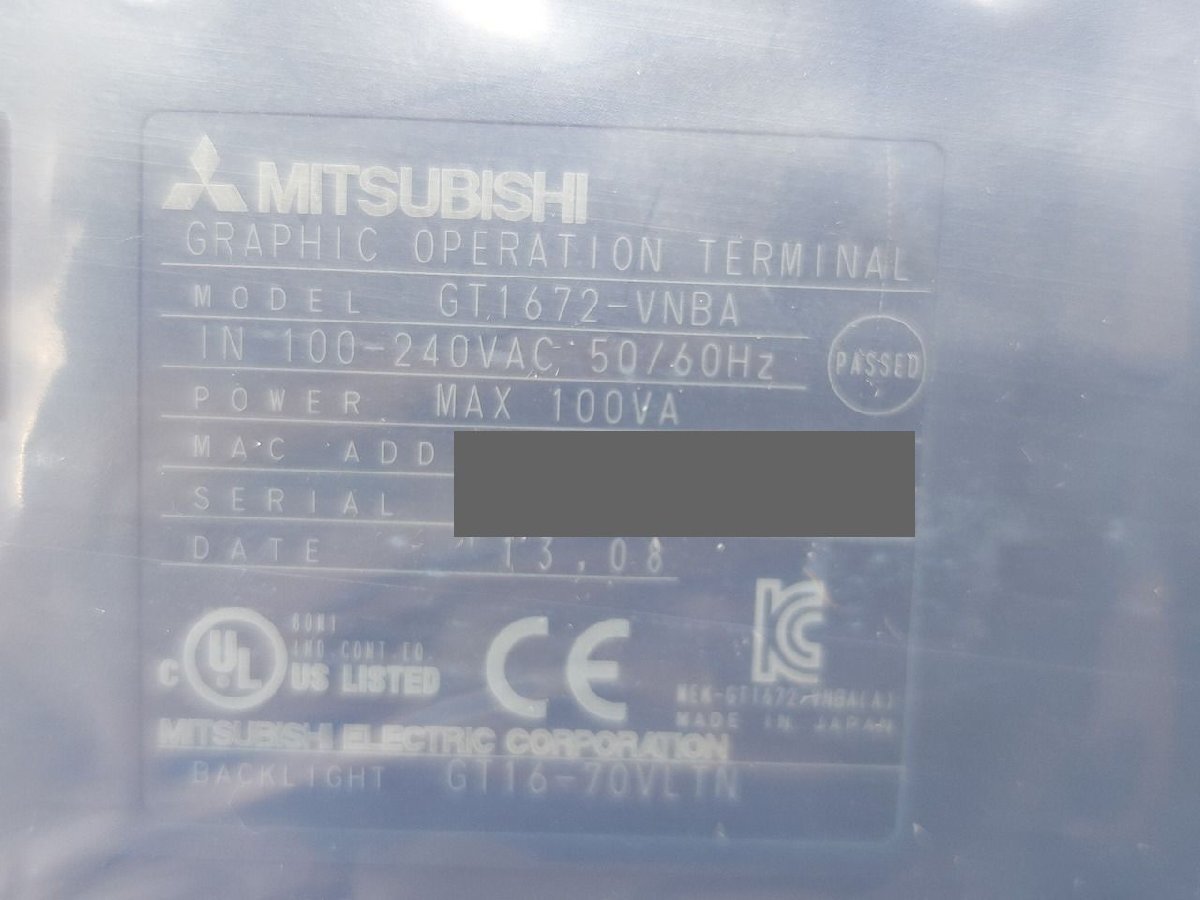 Mitsubishi GT1672-VNBA Unused Product [n1163054000]