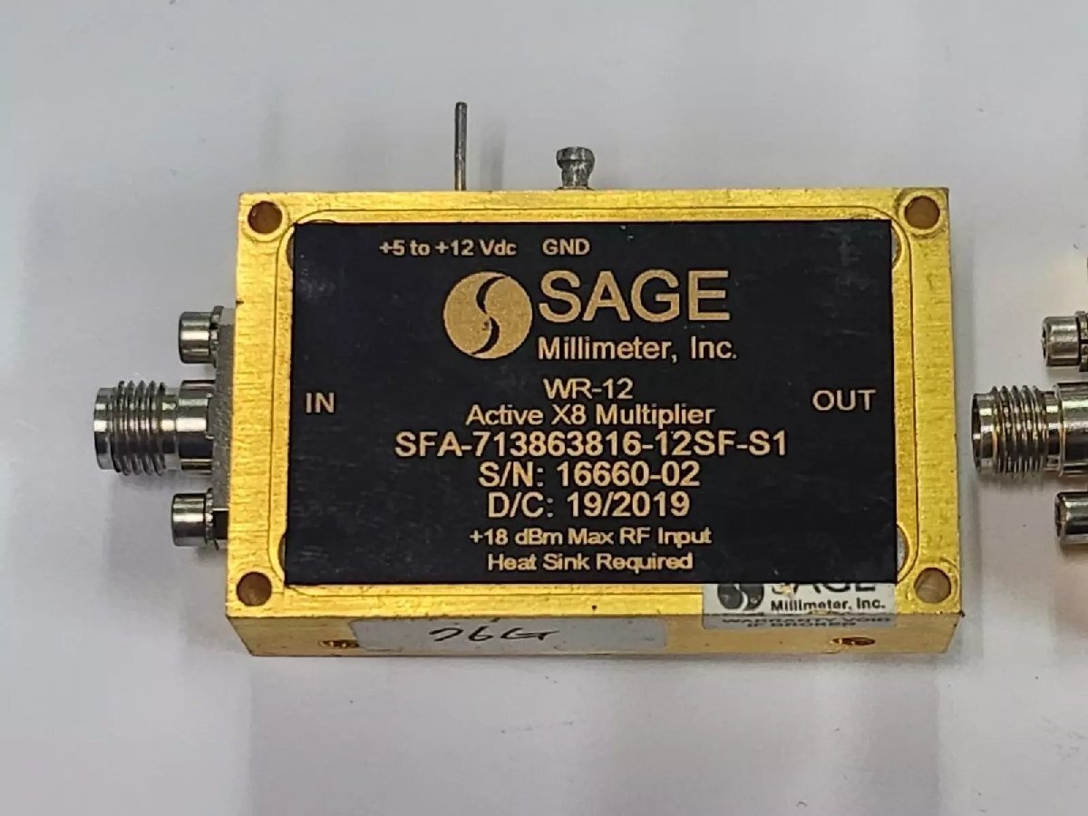 SAGE SFA-713863816-12SF-S1 X8 Active Frequency Multiplier 71-86GHz [b1163186917]