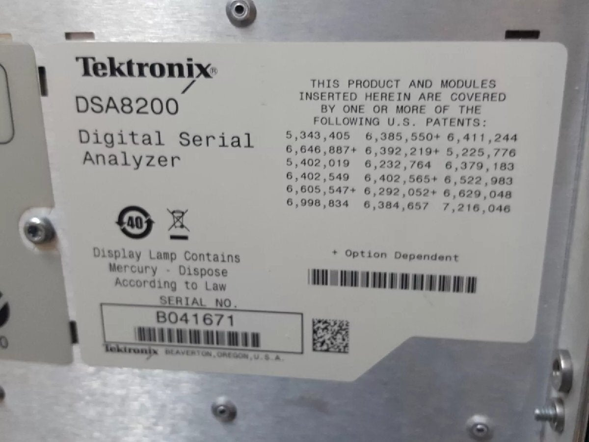 Tektronix DSA8200 Digital Serial Analyzer Sampling Oscilloscope [v1163189320]