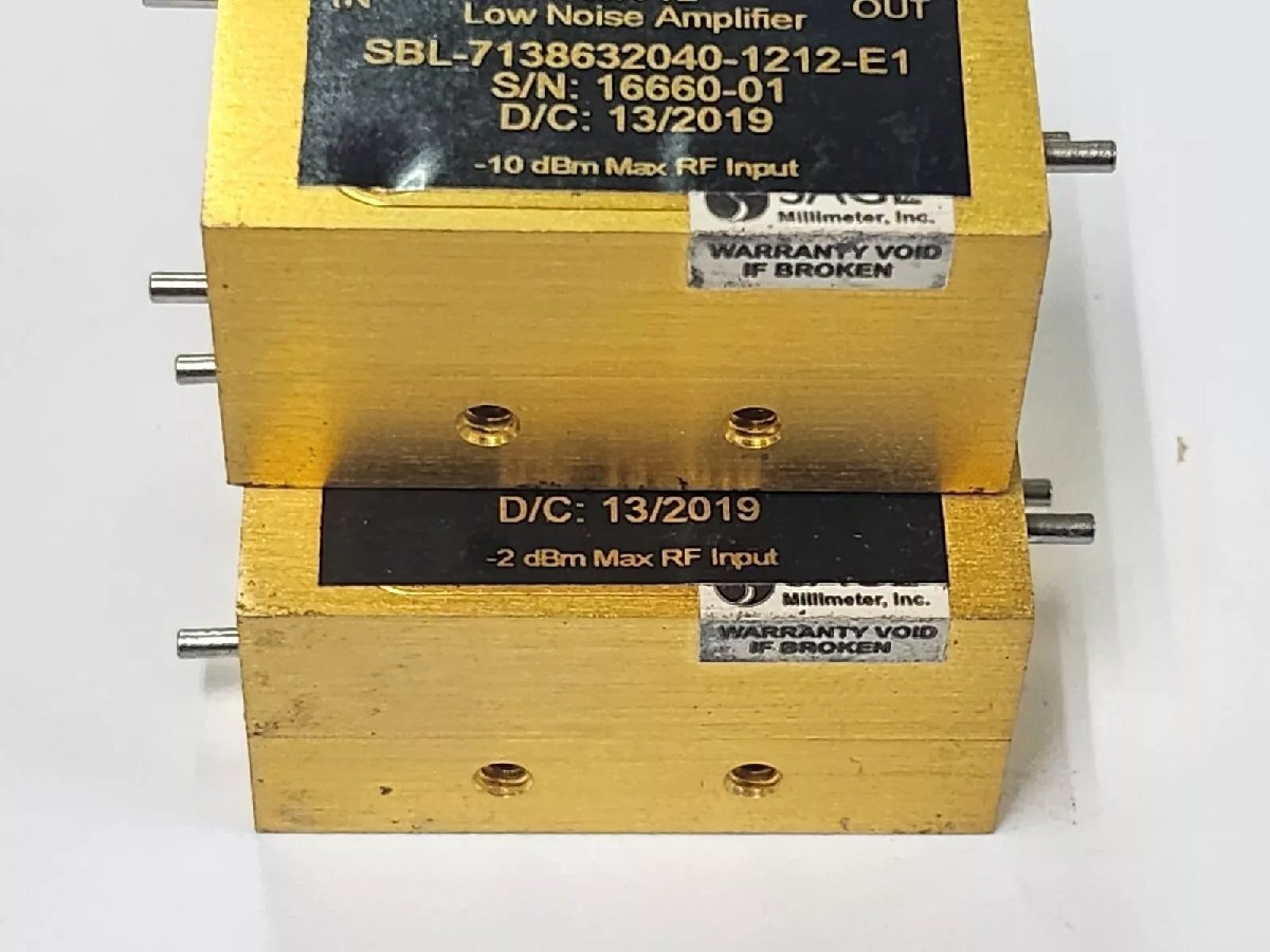 SAGE SBP-7638131610-1212-E1 Amplifier and SBL-7138632040-1212-E1 LNA Set of 2 [w1163191981]