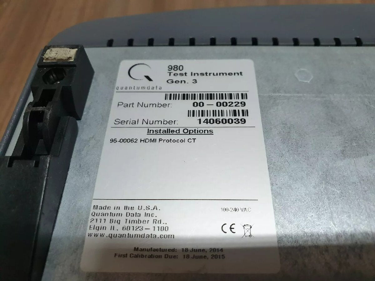 Quantum Data 980 Instrument HDMI Protocol CT + Gen 2 + Gen 3 (as-is) [k1164907108]
