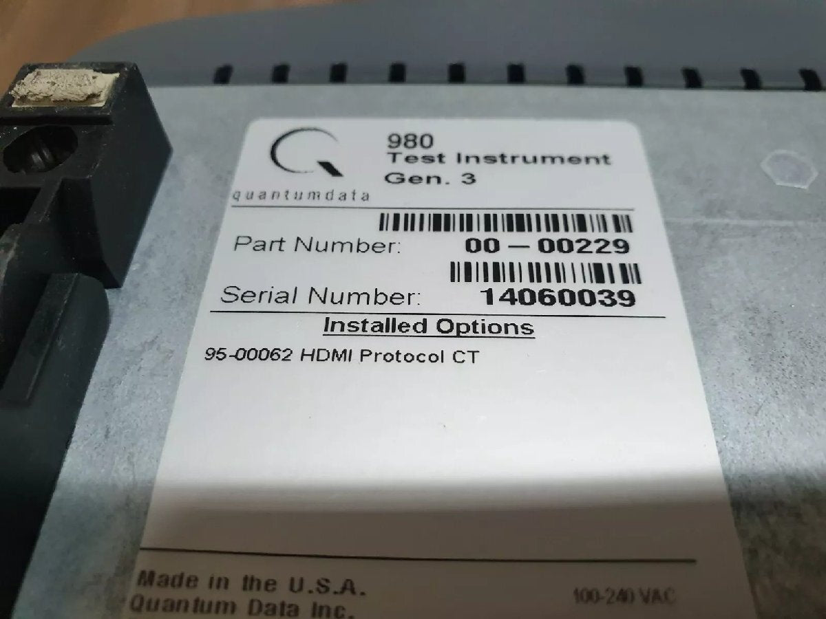 Quantum Data 980 Instrument HDMI Protocol CT + Gen 2 + Gen 3 (as-is) [k1164907108]