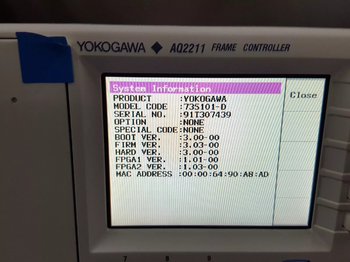 Yokogawa AQ2211 Frame Controller 3 Slots [f1164968400]