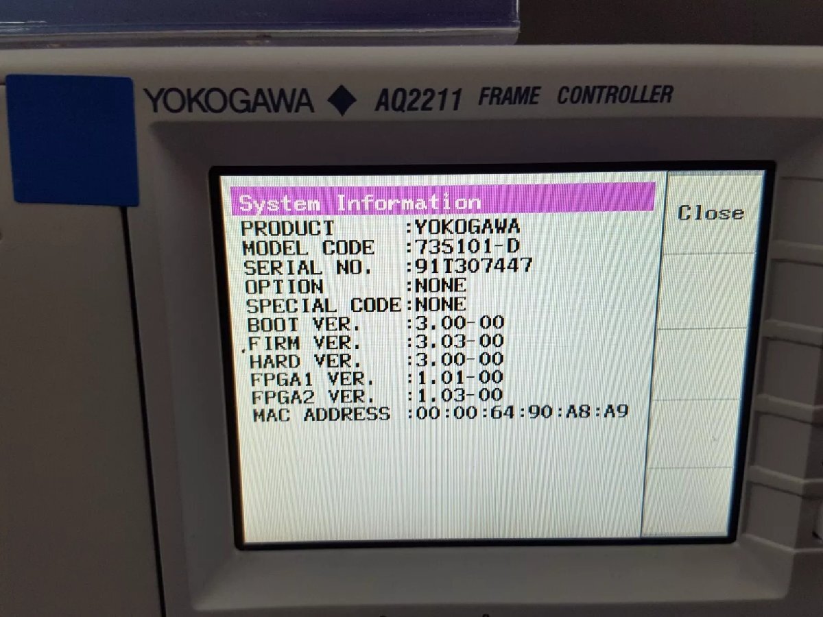 Yokogawa AQ2211 Frame Controller 3 Slots [x1164976516]