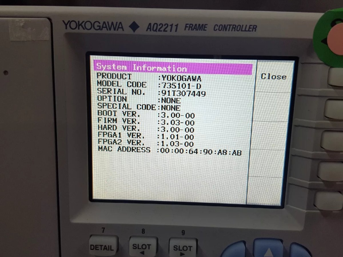 Yokogawa AQ2211 Frame Controller 3 Slots [d1164982777]