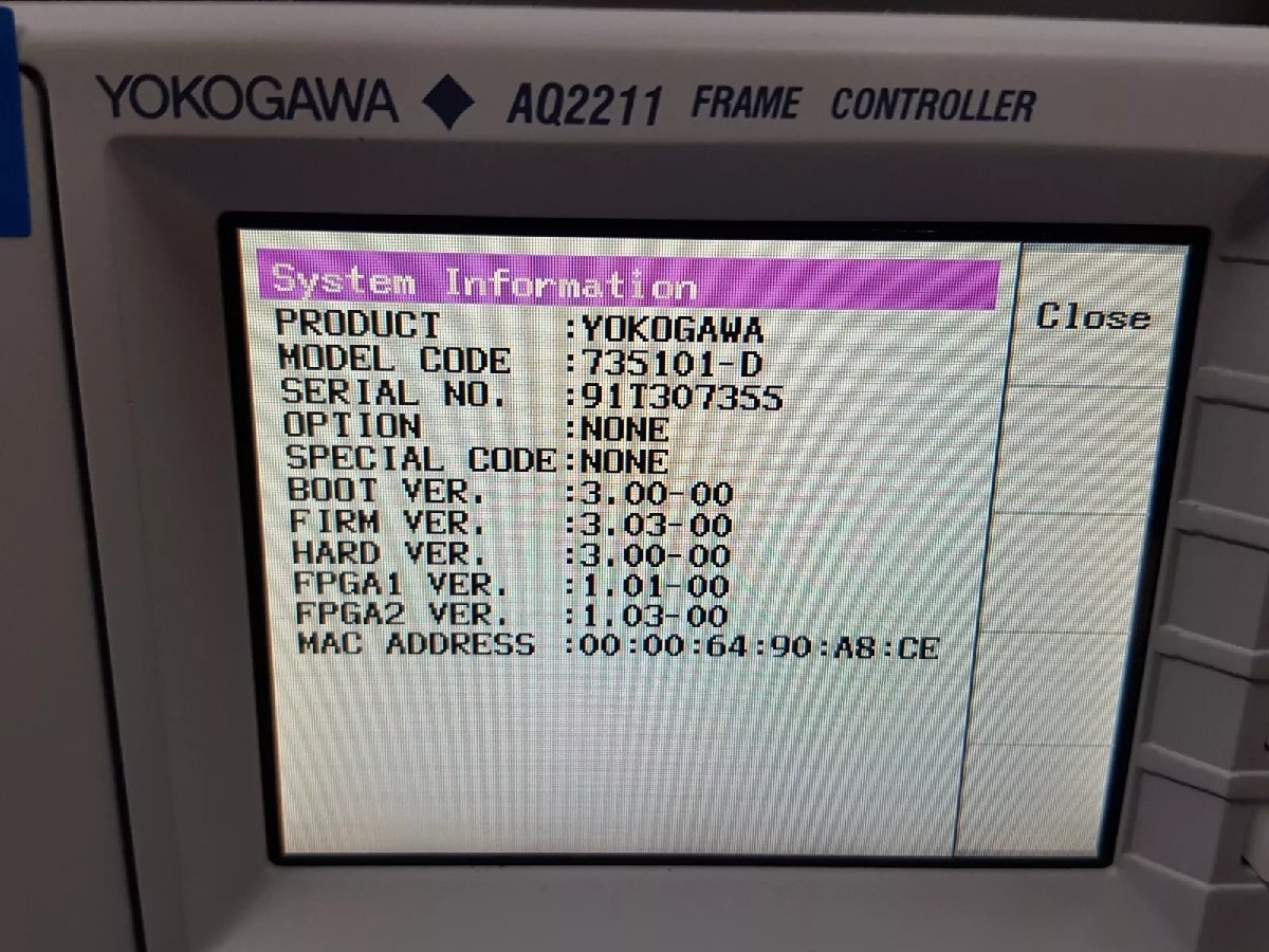 Yokogawa AQ2211 Frame Controller 3 Slots [1164975553]