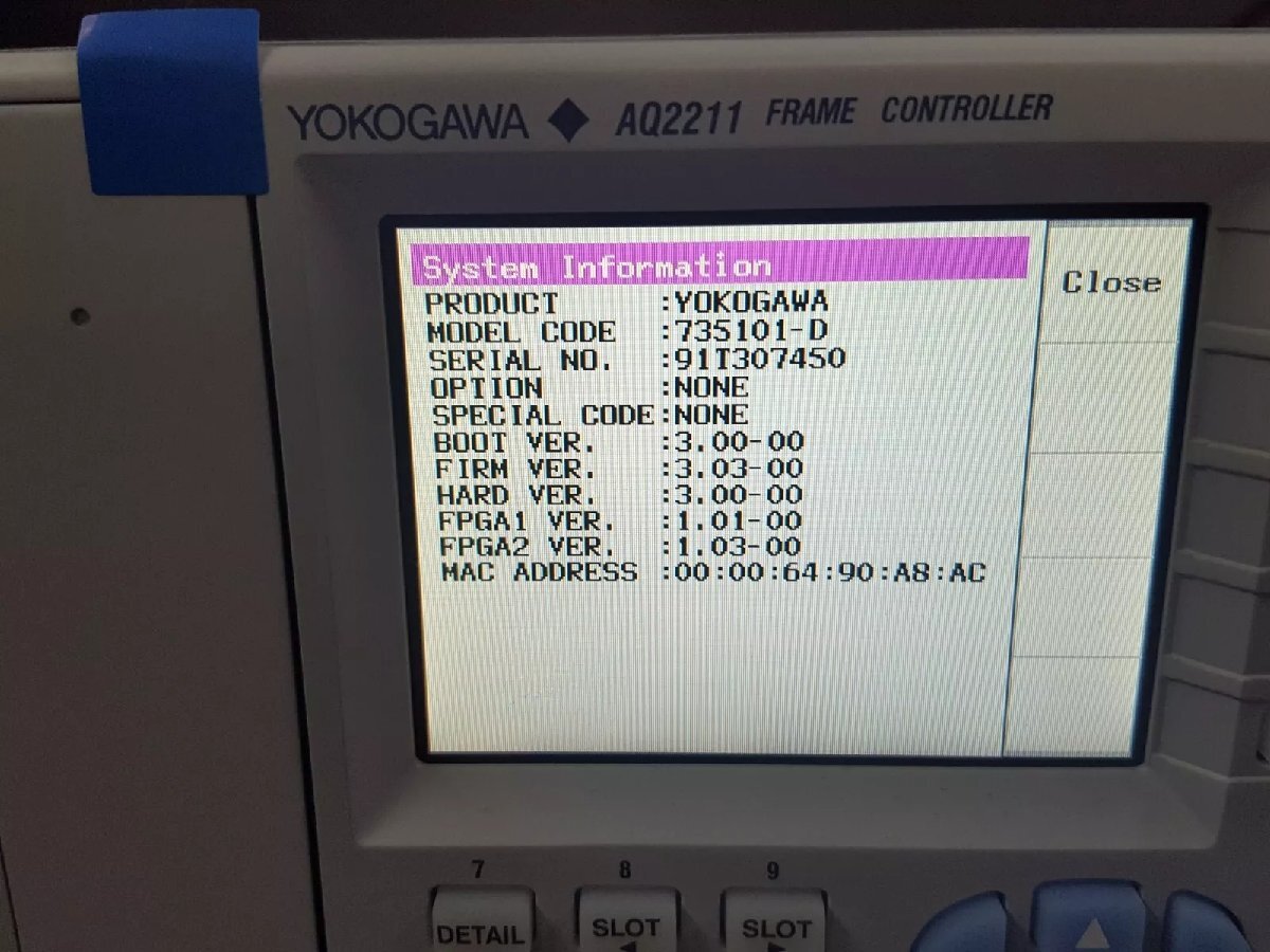 Yokogawa AQ2211 Frame Controller 3 Slots [d1165126800]