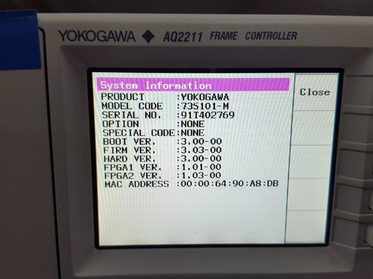 Yokogawa AQ2211 Frame Controller 3-Slot [r1165106304]