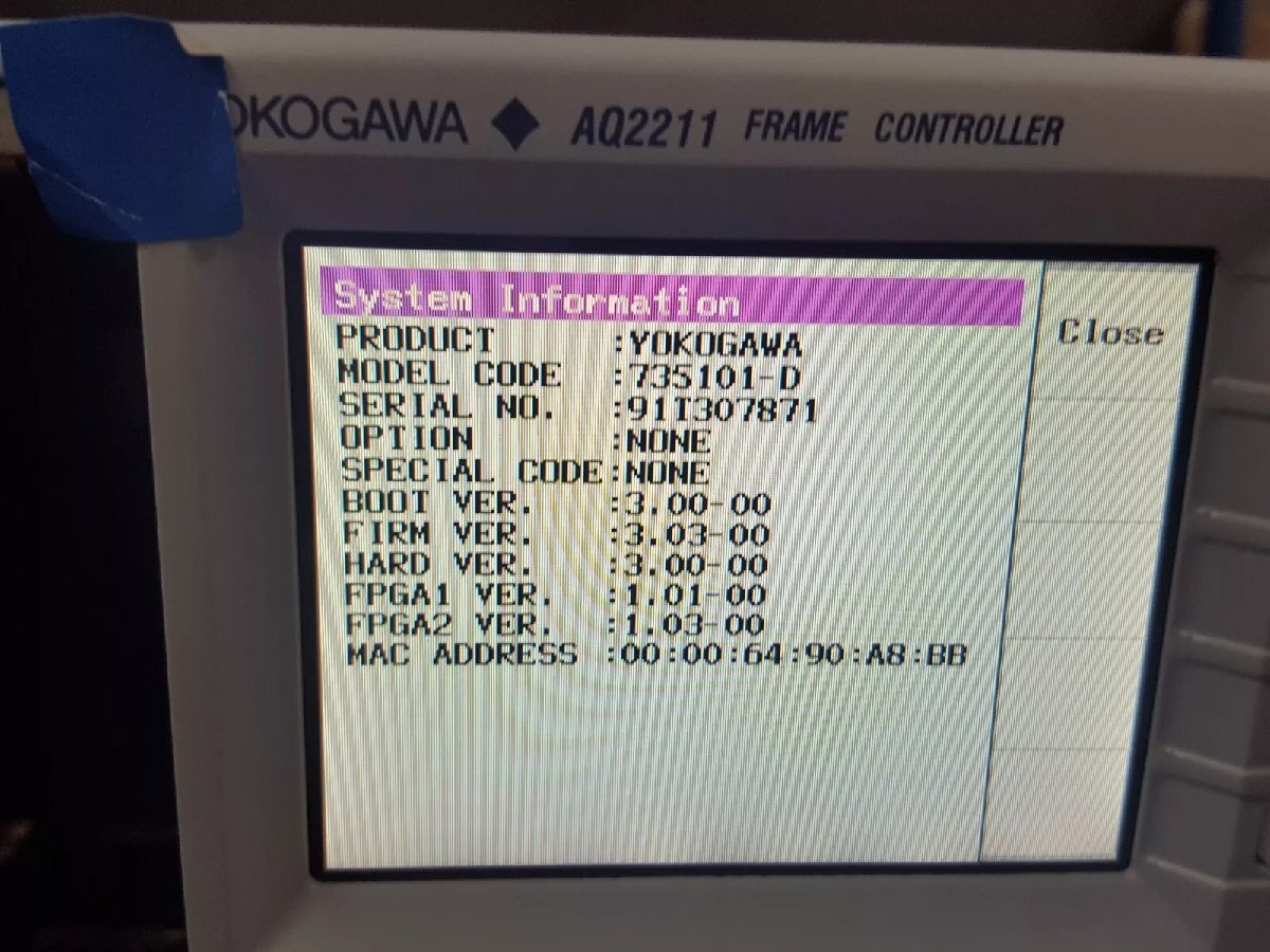 Yokogawa AQ2211 Frame Controller 3-Slot [u1165144451]