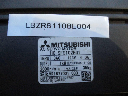 MITSUBISHI HC-SFS102BG1 SERVO MOTOR [l1166079237]