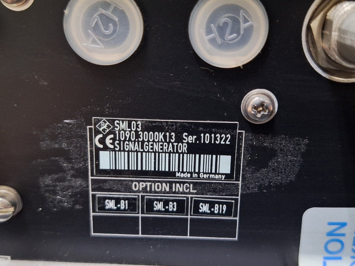 R&S SML03 Signal Generator 9kHz to 3.3GHz Opt. B1 B3 B19 [n1167422763]