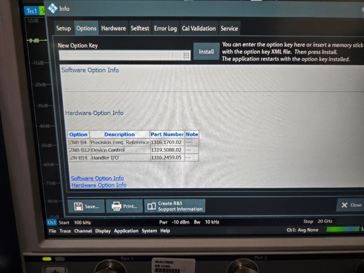 NBC R&S ZNB20 Vector Network Analyzer 100kHz to 20GHz 4 Ports [v1169484055]