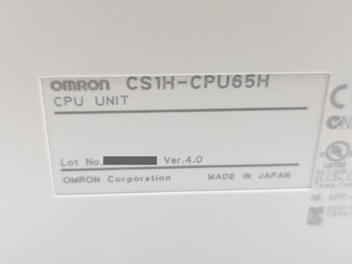 OMRON CS1H-CPU65H Ver.4.0 Programmable Controller [m1169740041]