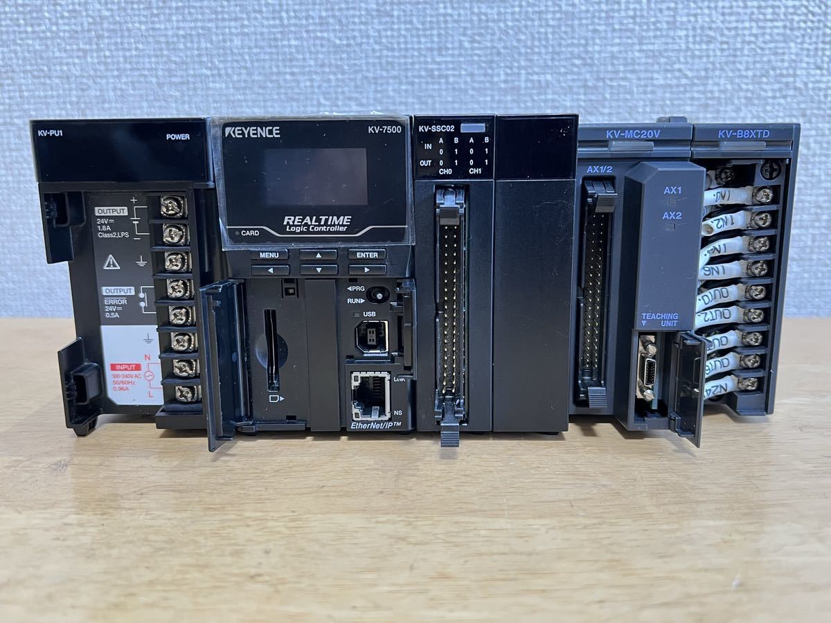 Keyence KV-7500 KV-PU1 KV-7000C KV-SSC02 KV-MC20V KV-B8XTD Programmable Controller CPU Unit Set 6 pcs [u1170339557]