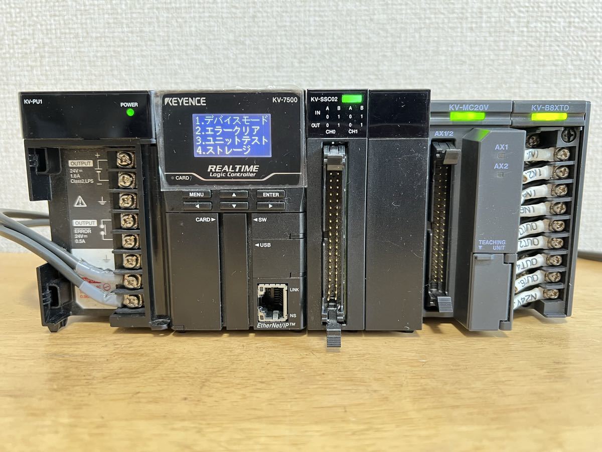 Keyence KV-7500 KV-PU1 KV-7000C KV-SSC02 KV-MC20V KV-B8XTD Programmable Controller CPU Unit Set 6 pcs [u1170339557]
