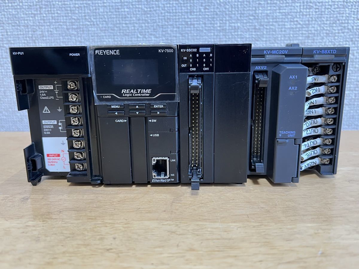 Keyence KV-7500 KV-PU1 KV-7000C KV-SSC02 KV-MC20V KV-B8XTD Programmable Controller CPU Unit Set 6 pcs [u1170339557]