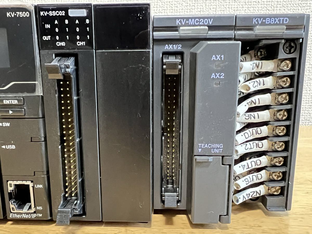 Keyence KV-7500 KV-PU1 KV-7000C KV-SSC02 KV-MC20V KV-B8XTD Programmable Controller CPU Unit Set 6 pcs [u1170339557]