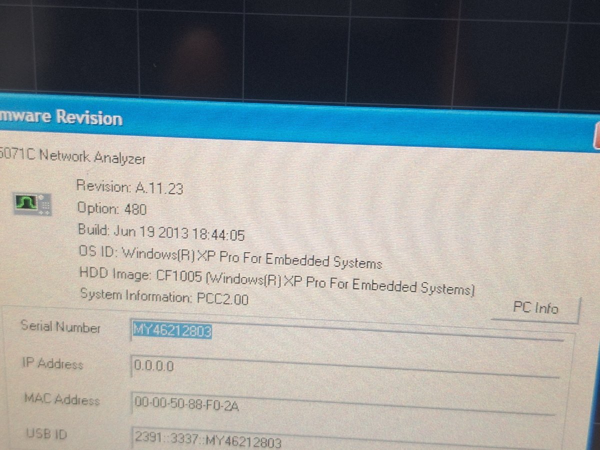 Agilent E5071C Network Analyzer 9kHz-8.5GHz [r1172306796]