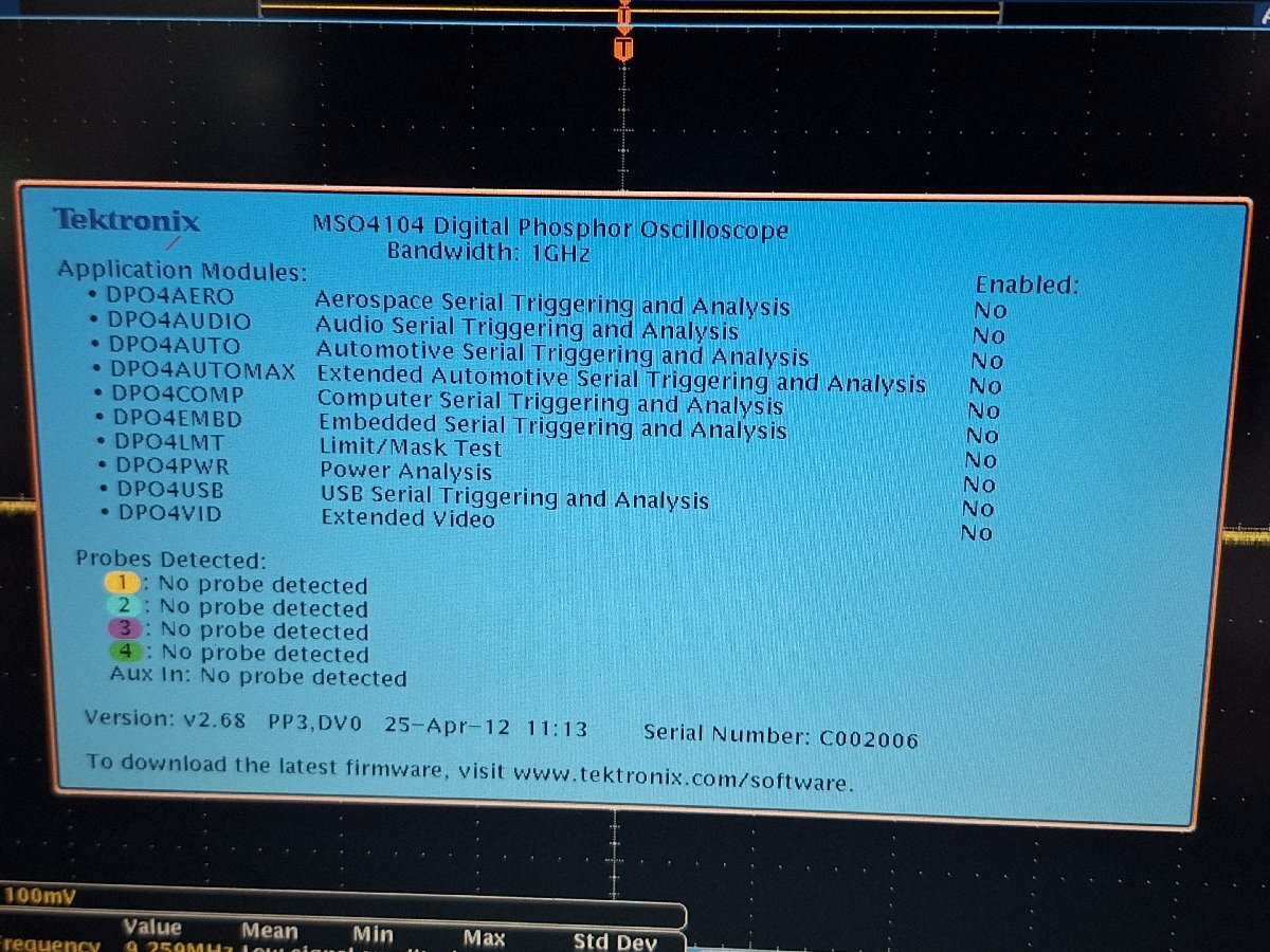 Tektronix MSO4104 Mixed Signal Oscilloscope 1GHz 5GS/s [g1173262510]