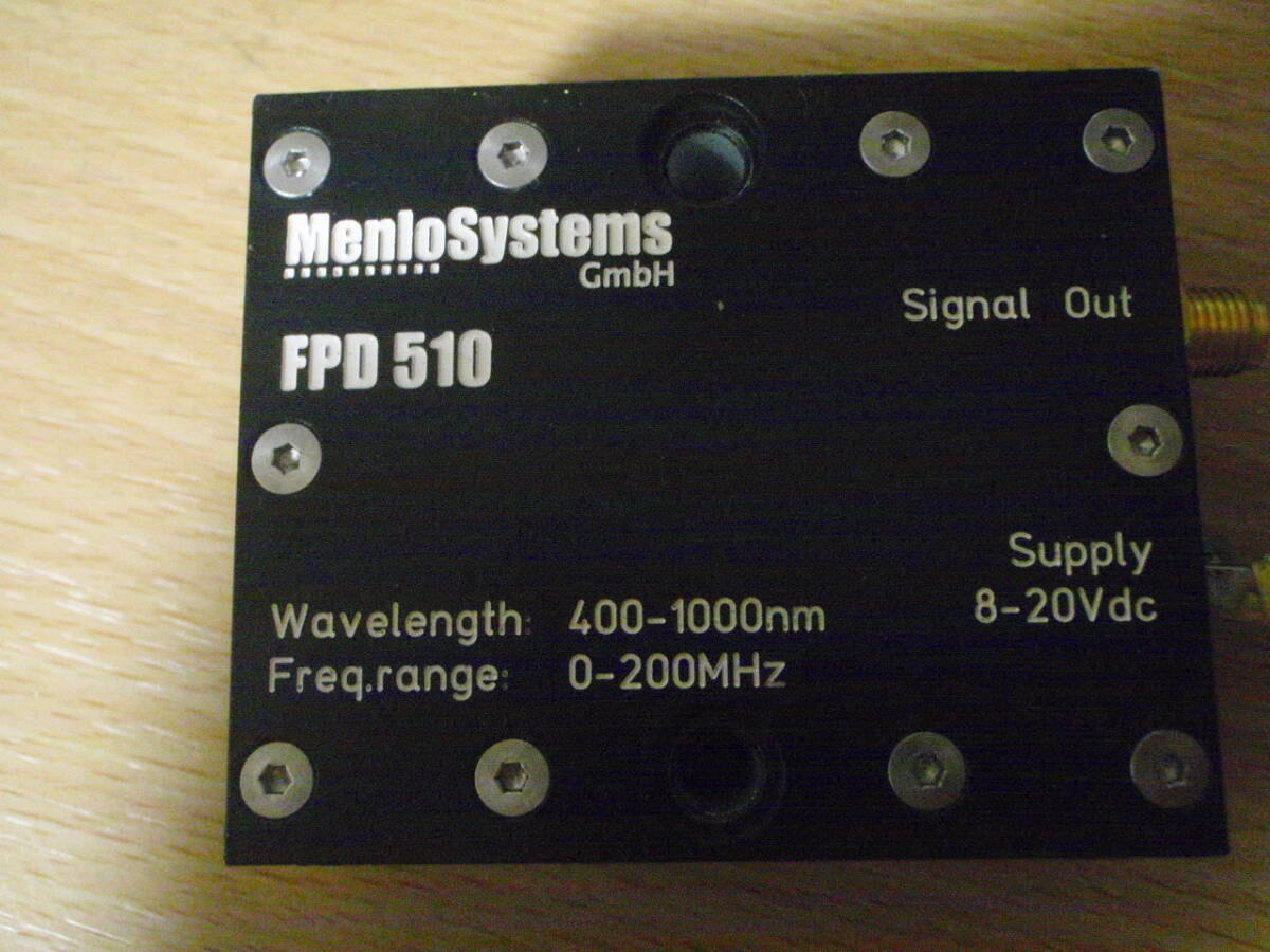 MenloSystems FPD 510 PIN Photodetector 400-1000nm 0-200MHz [k284687781]