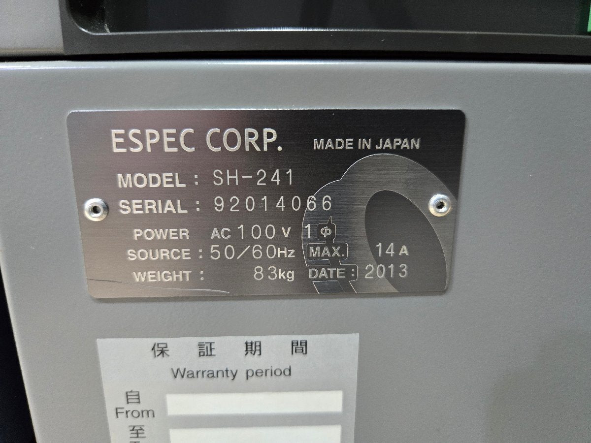 ESPEC SH-241 Small Environmental Tester Temperature & Humidity Chamber [l1175978041]