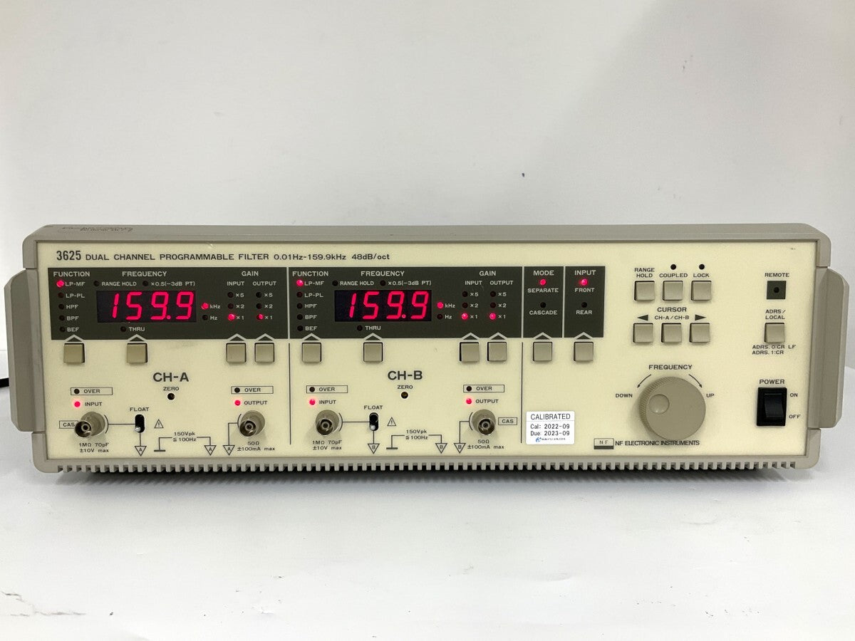 3625 Dual Channel Programmable Filter 48dB 0.001Hz to 159.9kHz NF Circuit Design Block [s1177448685]