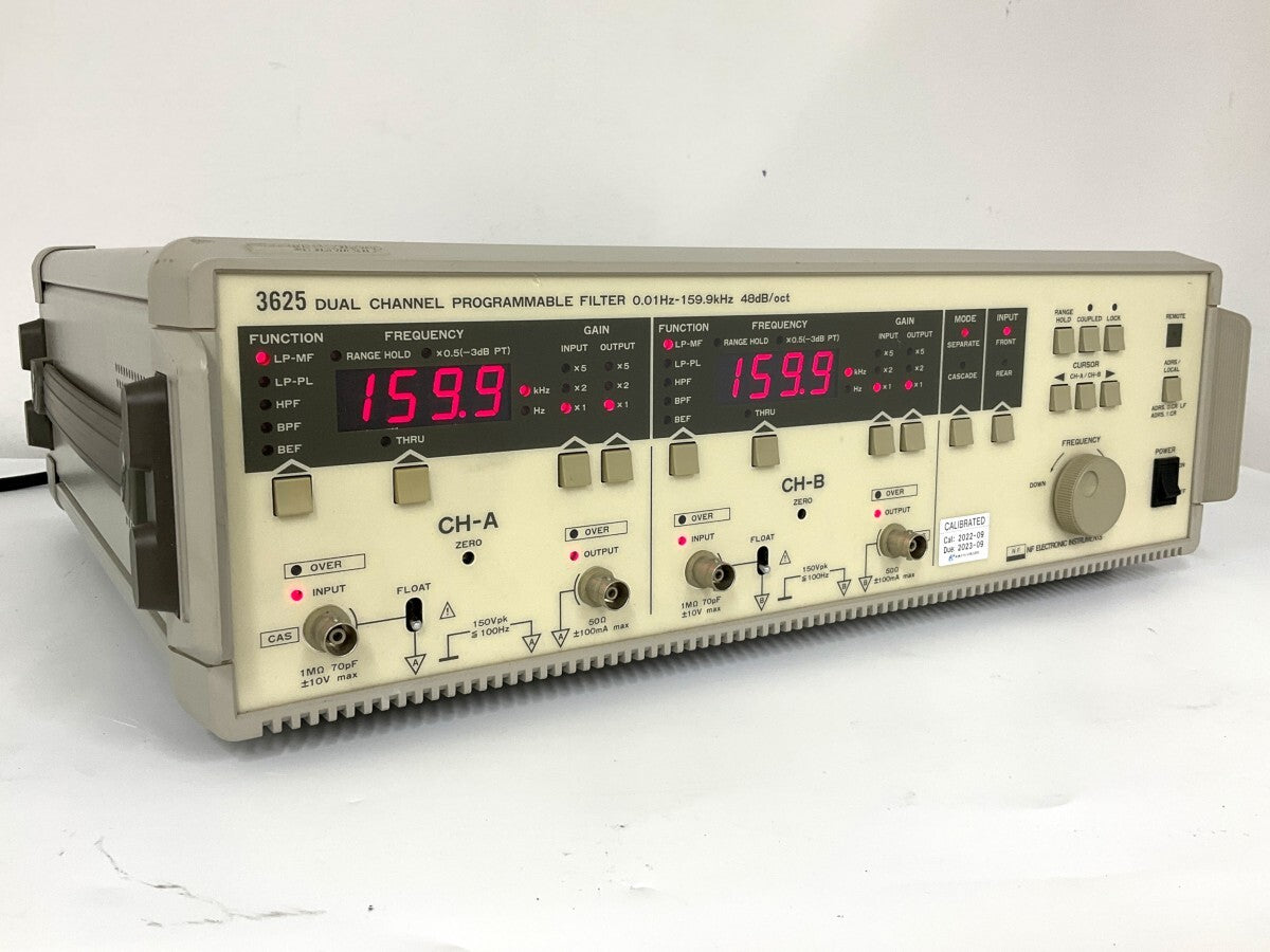 3625 Dual Channel Programmable Filter 48dB 0.001Hz to 159.9kHz NF Circuit Design Block [s1177448685]