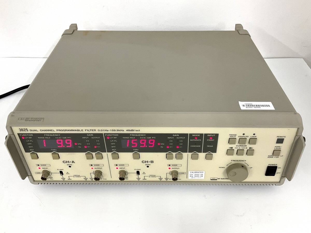3625 Dual Channel Programmable Filter 48dB 0.001Hz to 159.9kHz NF Circuit Design Block [s1177448685]
