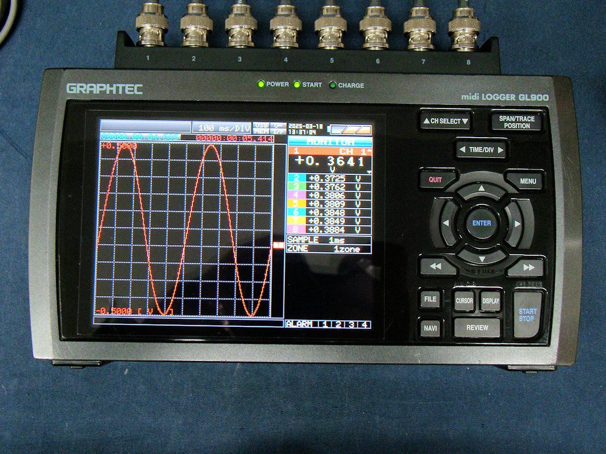 Graphtec GL900 midi LOGGER Handheld Data Logger 8ch [e1177501202]
