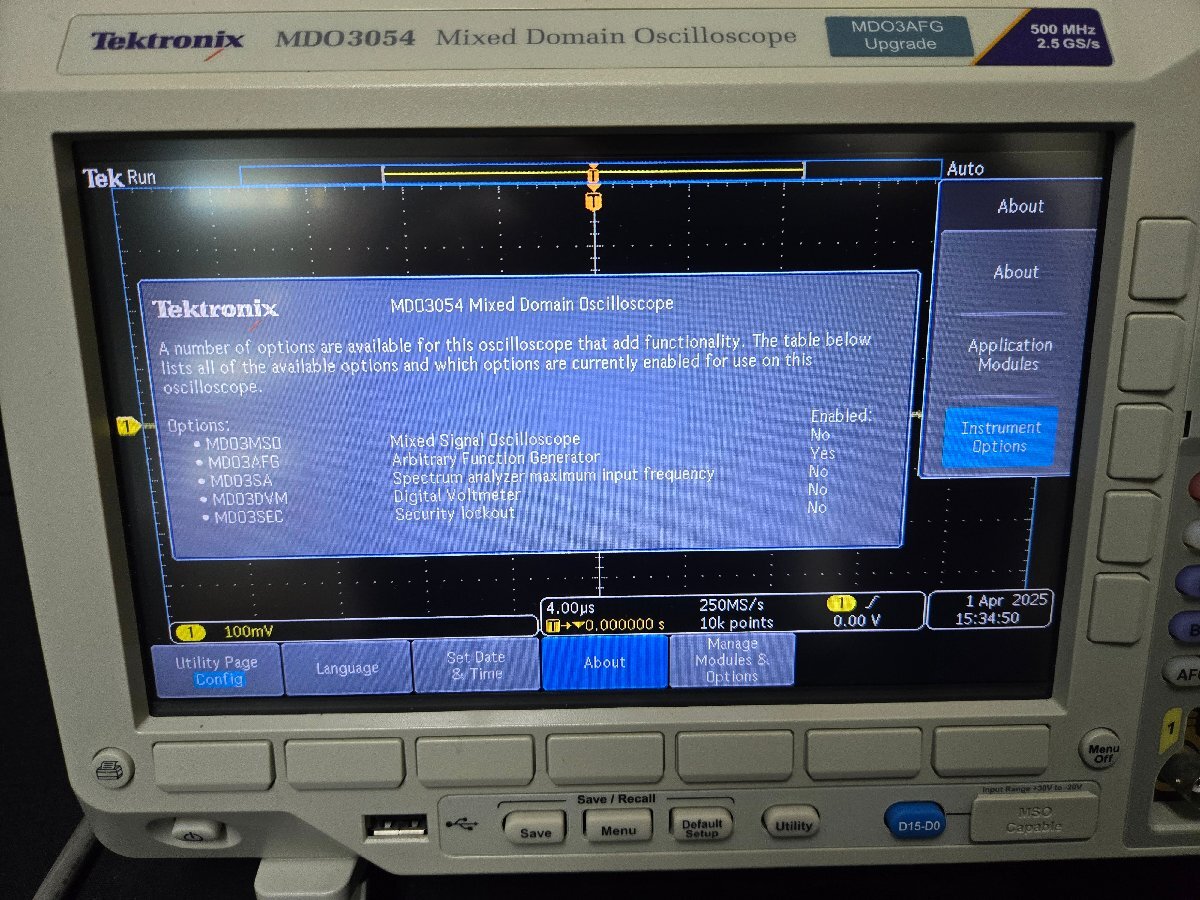 Tektronix MDO3054 Mixed Domain Oscilloscope 500MHz 4ch 2.5GS/s [o1179569360]