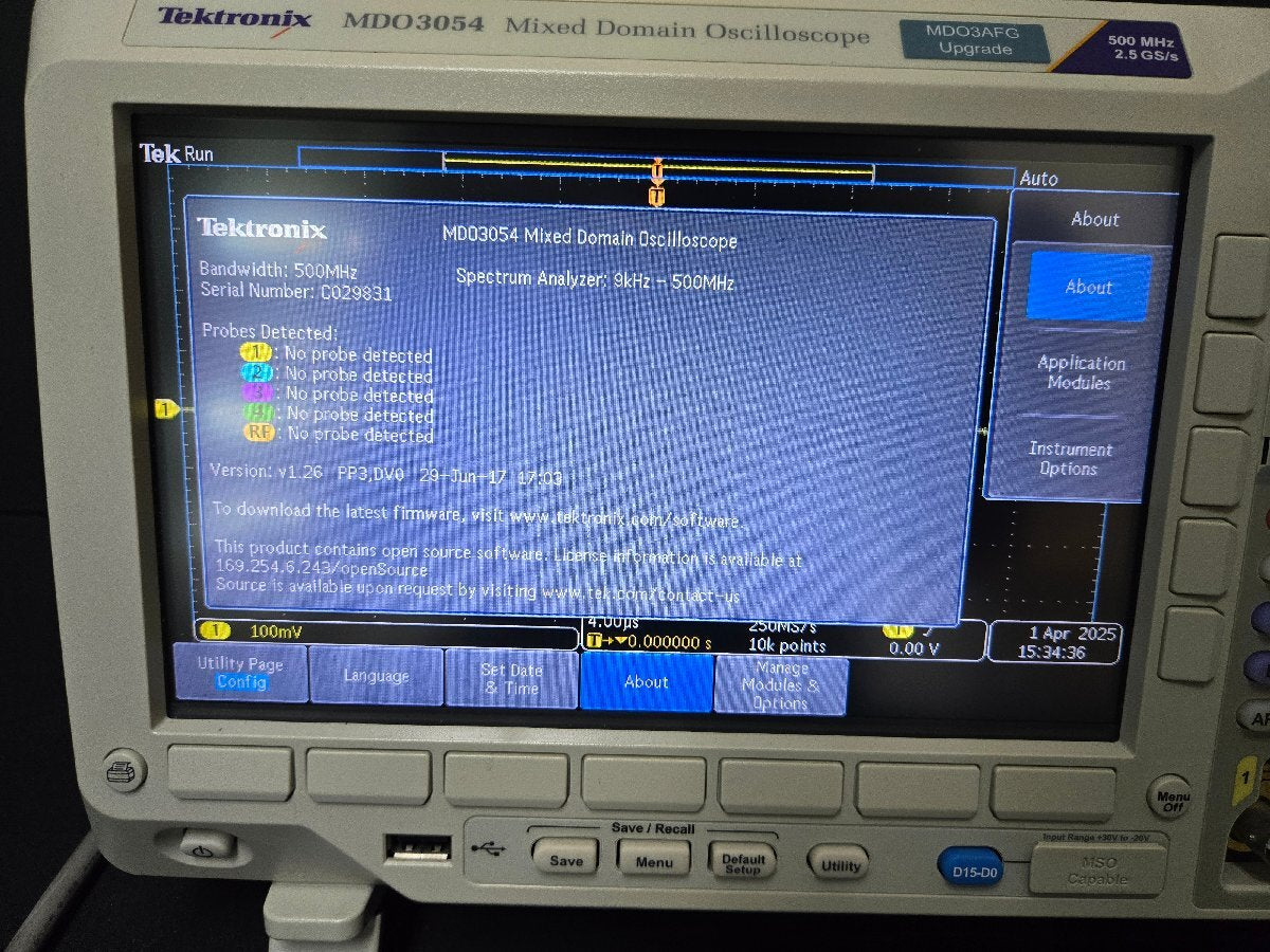 Tektronix MDO3054 Mixed Domain Oscilloscope 500MHz 4ch 2.5GS/s [o1179569360]