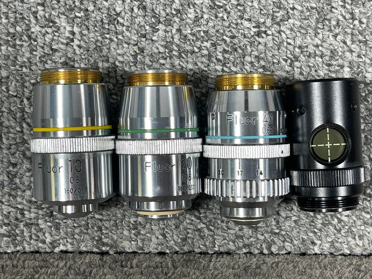 Nikon MICROPHOT Microscope Objective Lens Set of 3 Fluor 10 0.5 160/0.17 20 0.75 160/0.17 40 0.85 [v1181080496]